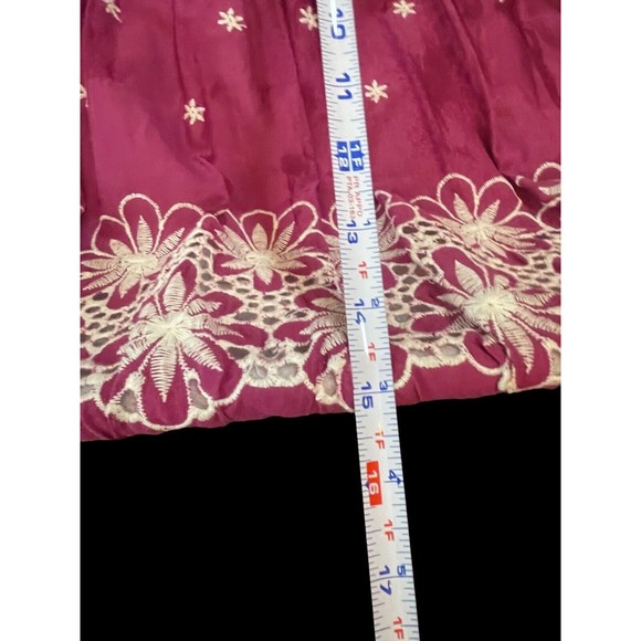 Sun ‘n’ Sand Orchid Embroidered Floral Straw Drawstring Beach Bag Tote Boho - Picture 8 of 8